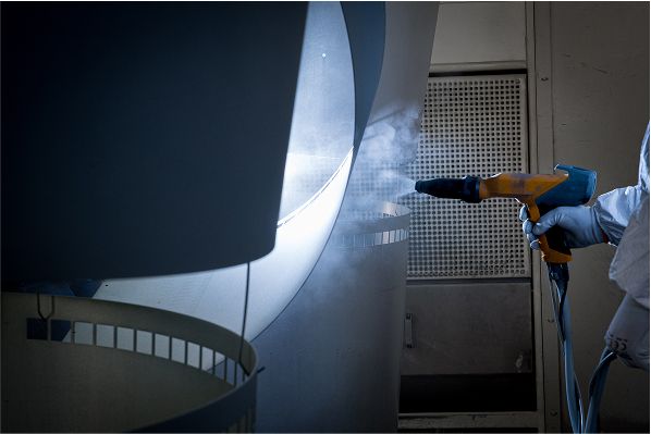 Industrial robot at work