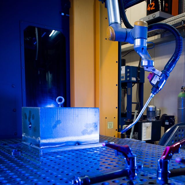 Industrial robot at work