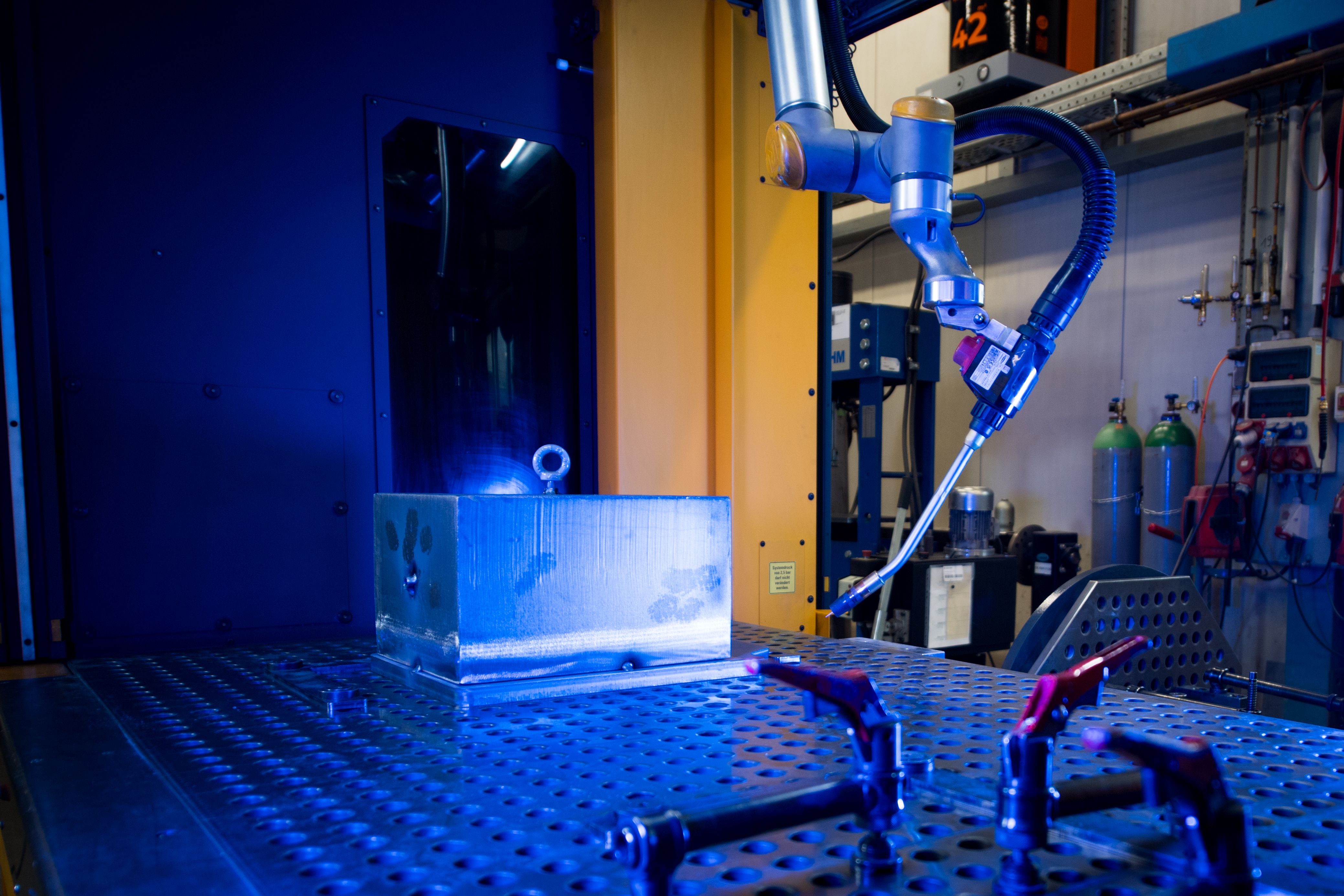 Industrial robot at work